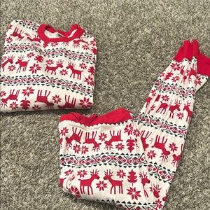 Hanna Andersson Festive Red and White Pajama Set